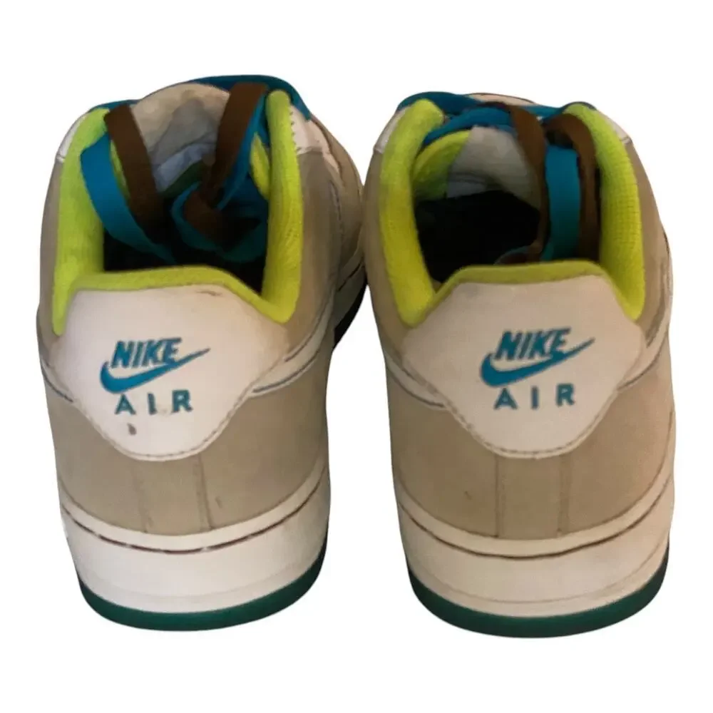 Vtg 2007 Nike Air Force 1 Low 07 Net Plaid 315115-114 Volt Blue Wmns Size 7 Rare
